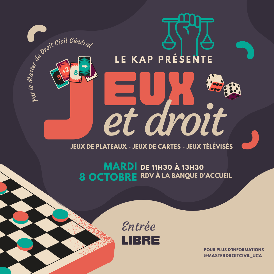 Affiche événement jeux de droits